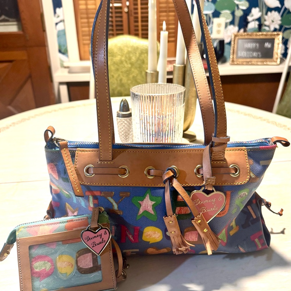 Dooney & Bourke Colorful Shoulder Bag and Wallet